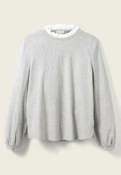 Tom Tailor Mit Rüschen Detail - Sweater - Concrete Grey Melange -Tom Tailor Winkel 57d5bc534b484e2f866757ac220fc6a4