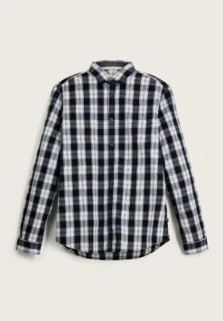 Tom Tailor Overhemd - Navy Off White Check -Tom Tailor Winkel 57fecb1ed1704548b3eda85c70eb65e2