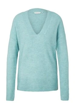 TOM TAILOR Denim Cosy V-Neck- Trui - Reef Blue Melange -Tom Tailor Winkel 584456a94d6640eb80de71dcbdf4beae