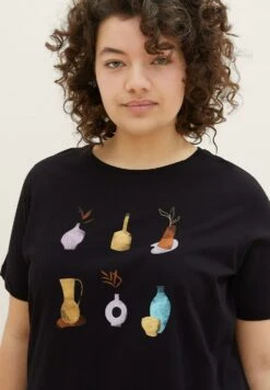 Tom Tailor Plus -Mit Print - T-Shirt Print - Deep Black -Tom Tailor Winkel 5ae1bf7f92e04c848775ad53beae914a