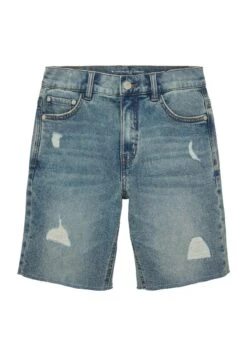 Tom Tailor Im Destroyed Look - Jeansshort - Destroyed Bleached Blue Denim