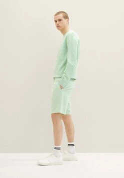 TOM TAILOR Denim Bermuda - Shorts - Green White Chambray -Tom Tailor Winkel 5b514b2ff1274b5bb76f9f477351e758