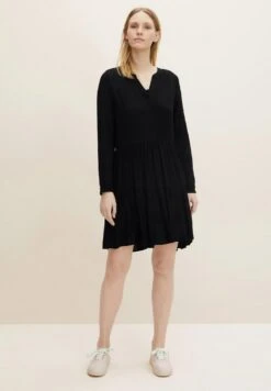Tom Tailor Crincled Tired Dress - Jurk - Deep Black