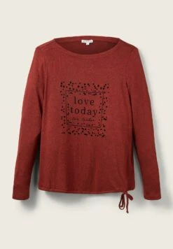 Tom Tailor Mit Print - Longsleeve - Dark Maroon Red Melange -Tom Tailor Winkel 5c9d030493994bdba9ceed2420ce2f21