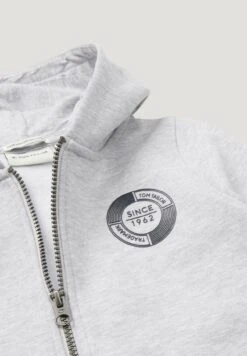 Tom Tailor Mit Logoprint - Sweater Met Rits - Light Stone Grey Melange -Tom Tailor Winkel 5d5e9d3a9bbd422eb8e25dc4728c73a4