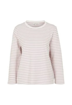 Tom Tailor Basic- Sweater - Lilac White Structure Stripe -Tom Tailor Winkel 5ee266381cd045edaebcf9239195c0e8