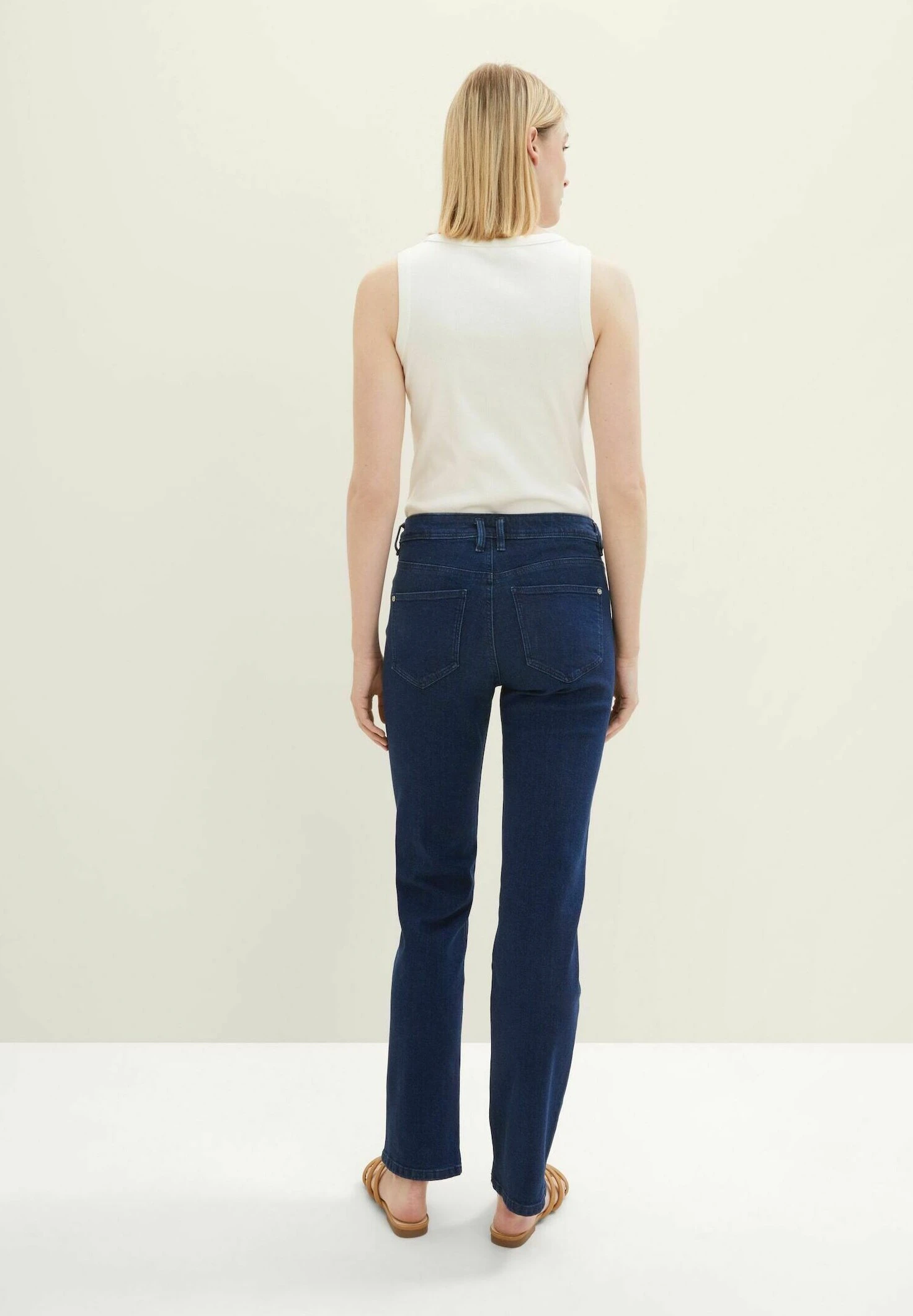 Tom Tailor Kate Straight - Straight Leg Jeans - Clean Dark Stone Blue Denim 5 Tom Tailor Kate Straight - Straight Leg Jeans - Clean Dark Stone Blue Denim - Afbeelding 3