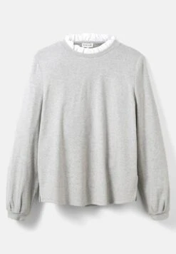 Tom Tailor Mit Rüschen Detail - Sweater - Concrete Grey Melange -Tom Tailor Winkel 5f49546172044b0db46171f350900a23
