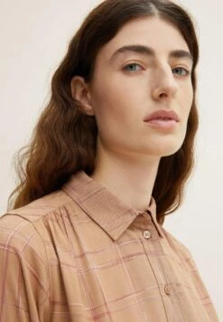 Tom Tailor Blouse - Woven Big Camel Grid Check -Tom Tailor Winkel 5f9125fb7e56440e8116cb86bee0e3d5