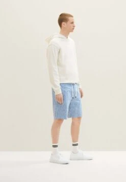 TOM TAILOR Denim Gemusterte Bermuda - Shorts - Blue White Stripe -Tom Tailor Winkel 60256972a28b42ddaf2b1dd5ec218767