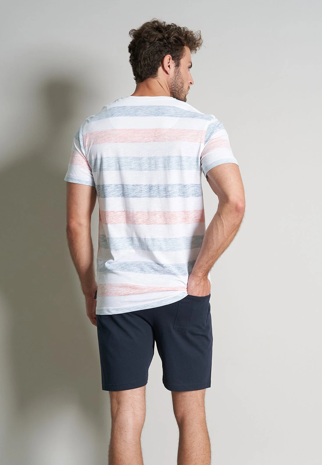 Tom Tailor Pyjama - Weiß Mittel Ringel 4 Tom Tailor Pyjama - Weiß Mittel Ringel - Afbeelding 2