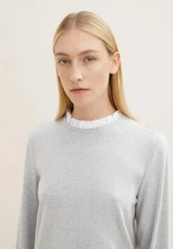 Tom Tailor Mit Rüschen Detail - Sweater - Concrete Grey Melange -Tom Tailor Winkel 6110c33ae7704813a9e8fca1d8c620dd