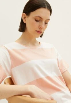 Tom Tailor Mit Streifen - Nachtjapon - Rot Hell Ringel -Tom Tailor Winkel 611fd488c4884fe7a3d34fa3c75b5492