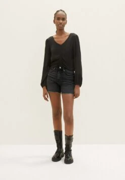 TOM TAILOR Denim Mom - Jeansshort - Used Dark Stone Black Denim -Tom Tailor Winkel 61cec15486e54c9bbf12c7da976e180d