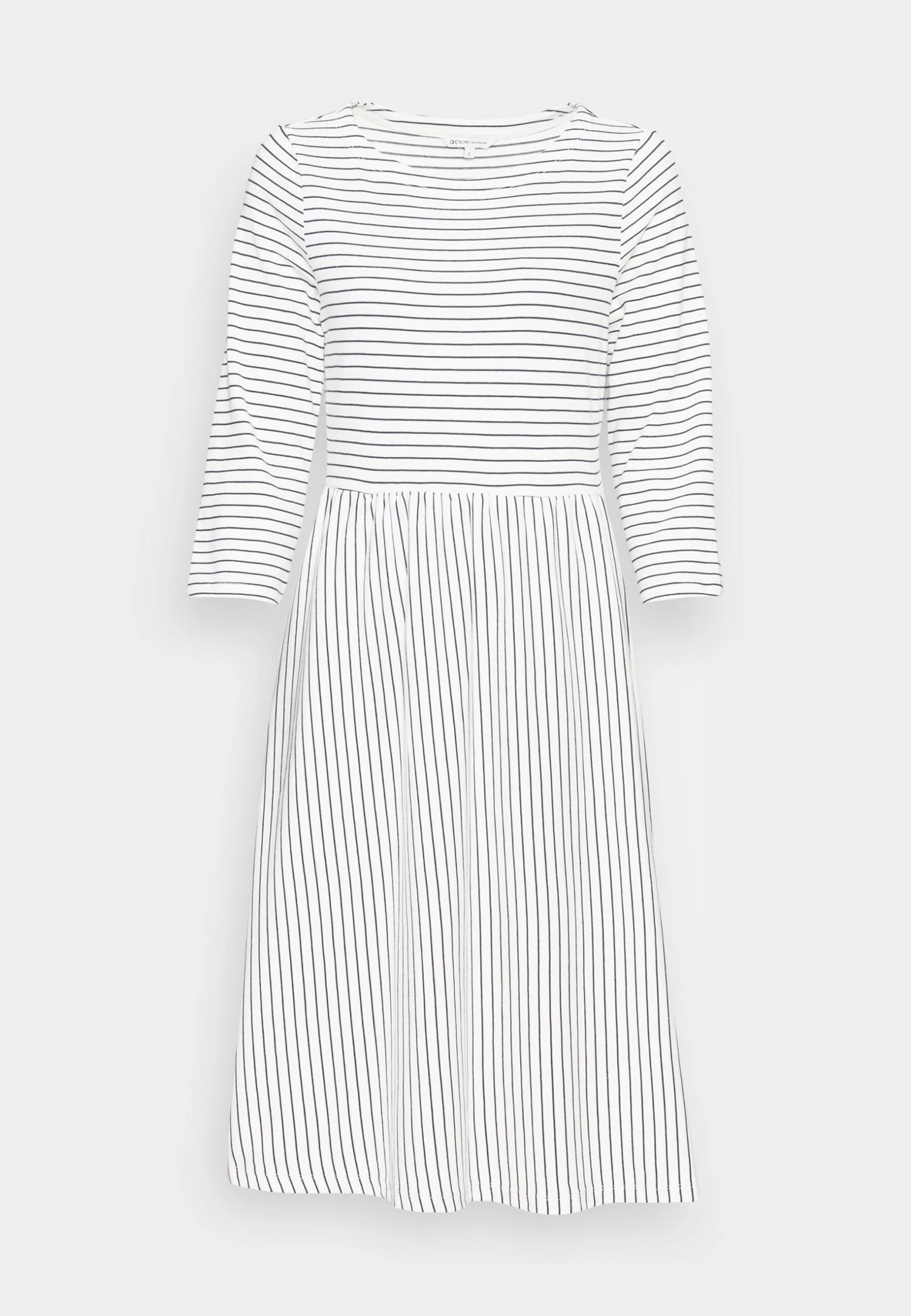 TOM TAILOR Denim Striped Dress - Jerseyjurk - White Blue Stripe 6 TOM TAILOR Denim Striped Dress - Jerseyjurk - White Blue Stripe - Afbeelding 4