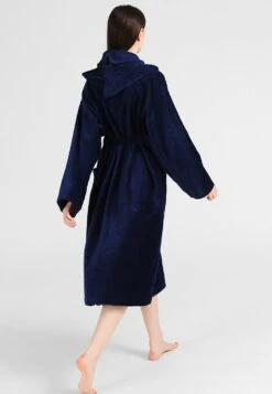 Tom Tailor Basic Velours - Badjas - Navy -Tom Tailor Winkel 620440d36d4441cf9ab396d781a70c42