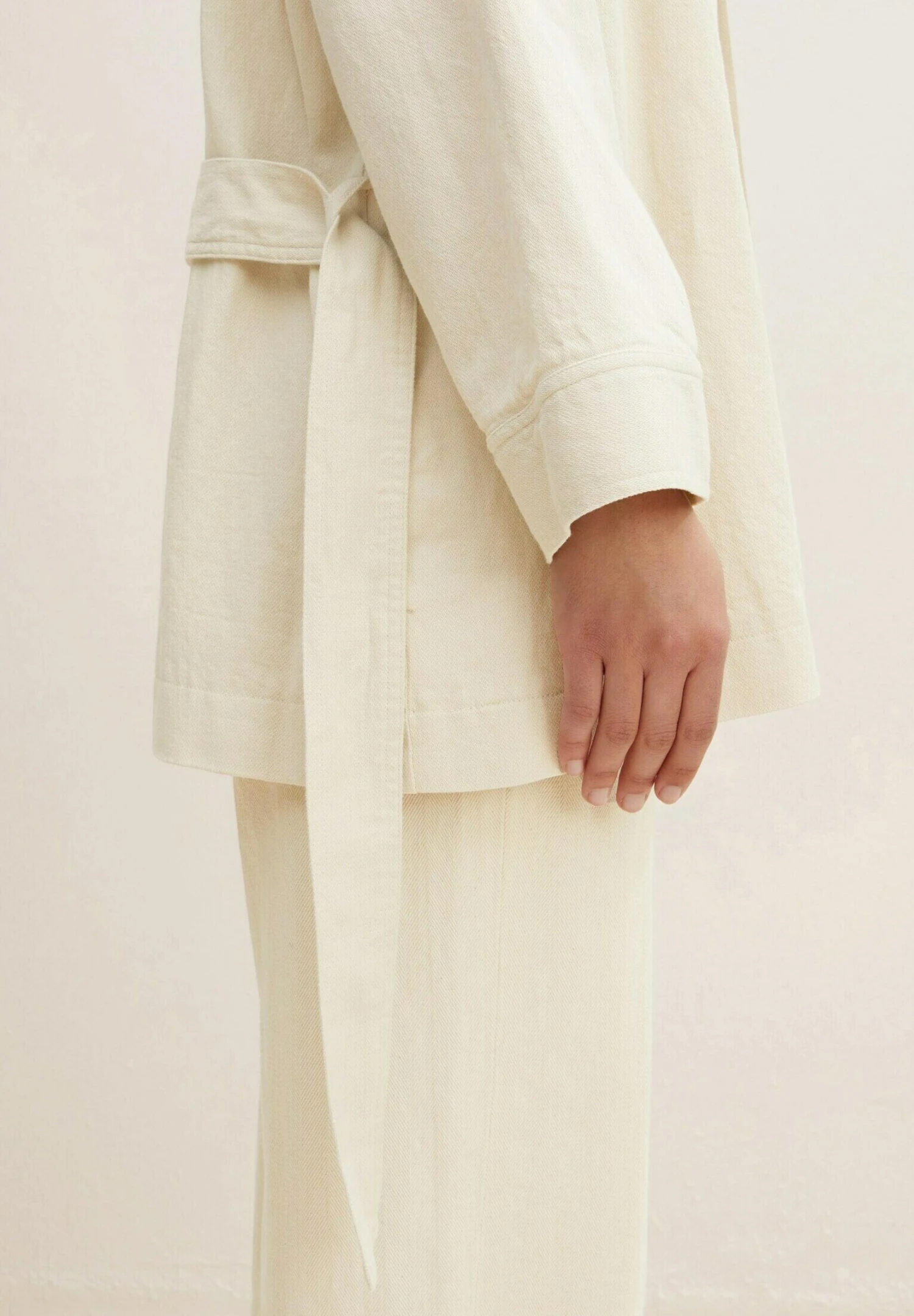 Tom Tailor Halflange Jas - Sand Stone Beige 6 Tom Tailor Halflange Jas - Sand Stone Beige - Afbeelding 4