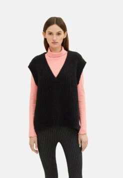 TOM TAILOR Denim Mit V-A - Trui - Deep Black