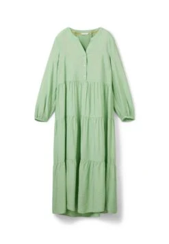 Tom Tailor Mit Volants - Maxi-Jurk - Okra Green -Tom Tailor Winkel 63545bf73402428bb9cd85172195cb43