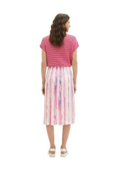 Tom Tailor Bedruckter - A-Lijn Rok - Pink Tie Dye Stripe -Tom Tailor Winkel 63f9e42a348d42cd92ca283976be8e6f