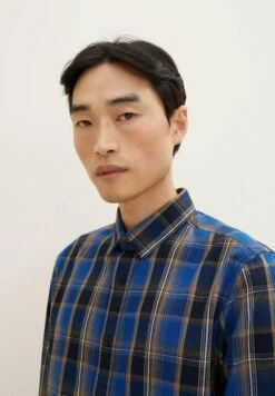 Tom Tailor Overhemd - Blue Navy Brown Check -Tom Tailor Winkel 6423c657616e4d44b07dfa1caa0c3692