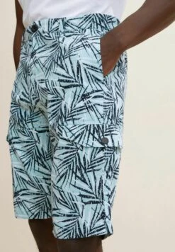 Tom Tailor Gemusterte Cargo - Shorts - Mint Navy Big Leaf Design -Tom Tailor Winkel 6512fb0dc6a94a5f9c1e99a0e2176c53