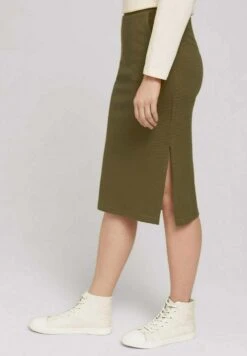 Tom Tailor Structured - Kokerrok - Strong Olive -Tom Tailor Winkel 6535e56643c64adaad3db21c74155e72