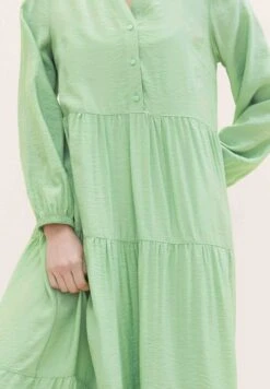 Tom Tailor Mit Volants - Maxi-Jurk - Okra Green -Tom Tailor Winkel 676674e323e243e3942d867674a497c5