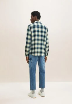 TOM TAILOR Denim Overhemd - Teal Blue Black Colorful Check -Tom Tailor Winkel 67b7ad1a8aa24ce9a62fff2acbe30b4a