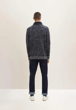 Tom Tailor Trui - Navy/Kakhi/White Mouline -Tom Tailor Winkel 67e7db46cec84ffca3246a0374847009