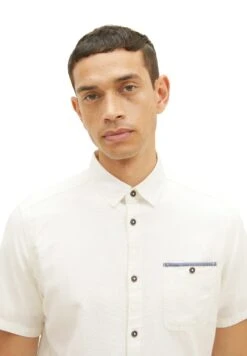 Tom Tailor Kurzarm Mit Brusttasche - Overhemd - Off White -Tom Tailor Winkel 688aeaff66404c0c90c40a00d75e362c