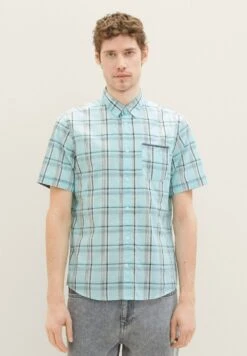 Tom Tailor Mit Karomuster - Overhemd - Turquoise Colorful Check