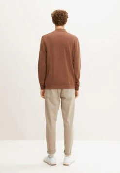 TOM TAILOR Denim Sweater Met Rits - Light Wood Brown -Tom Tailor Winkel 6a91b1c3fbdd445787a15234901f4e9a