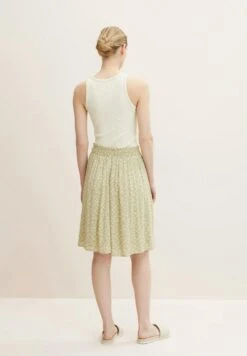 Tom Tailor A-Lijn Rok - Green Offwhite Leaf Design -Tom Tailor Winkel 6aca7650a9814017a7882ad4bb07feff