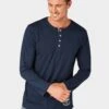 Tom Tailor Pijama - Pyjamashirt - Blue-Dark-Solide