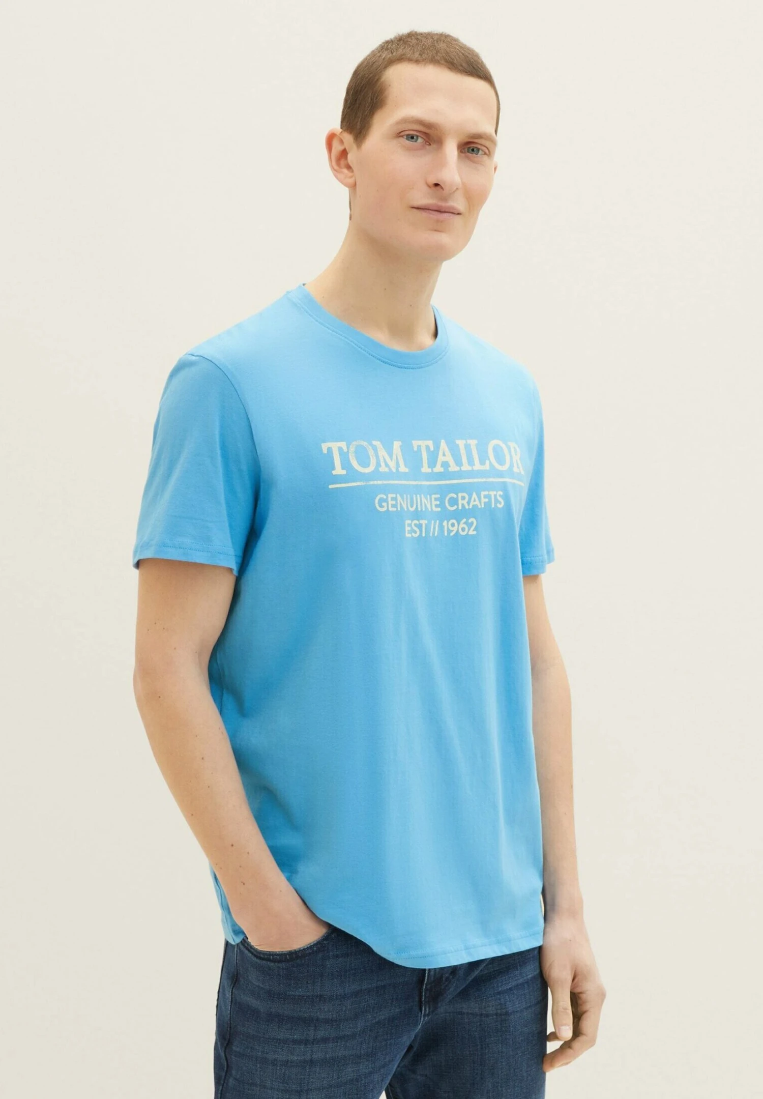 Tom Tailor With Print - T-Shirt Print - Rainy Sky Blue 3 Tom Tailor With Print - T-Shirt Print - Rainy Sky Blue