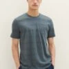 Tom Tailor Gestreiftes - T-Shirt Print - Dusty Dark Teal Spacedye -Tom Tailor Winkel 6c6f5b44950b43679a31d5a998d1a118