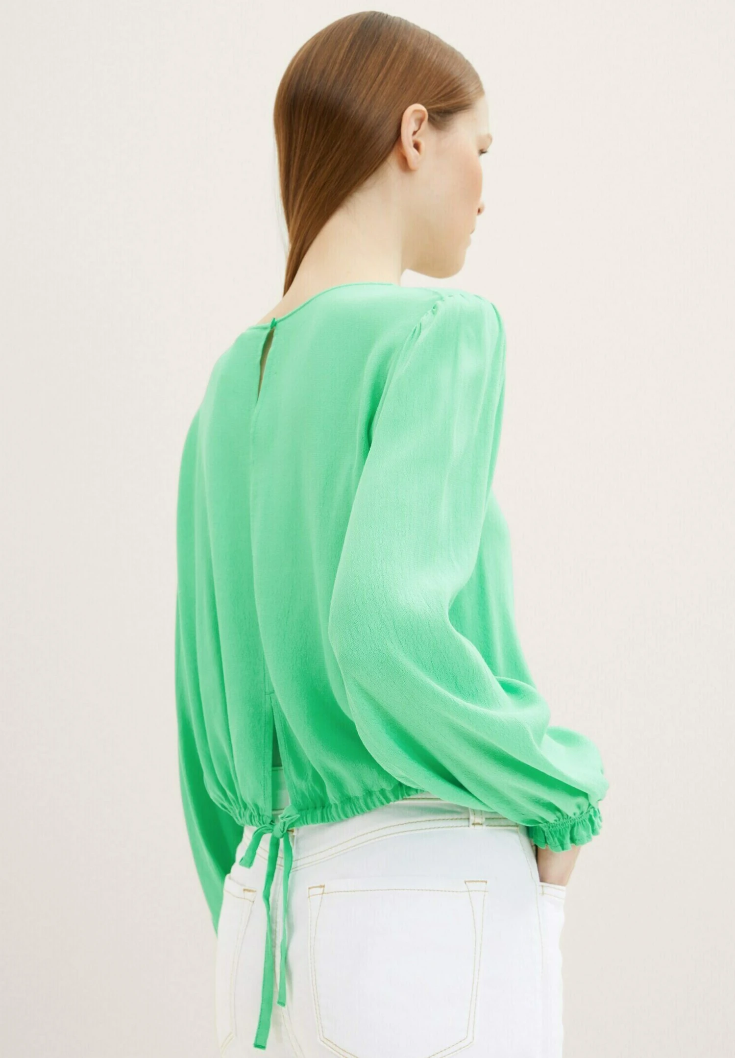 TOM TAILOR Denim Mit Rückenschlitz - Blouse - Strong Green 6 TOM TAILOR Denim Mit Rückenschlitz - Blouse - Strong Green - Afbeelding 4