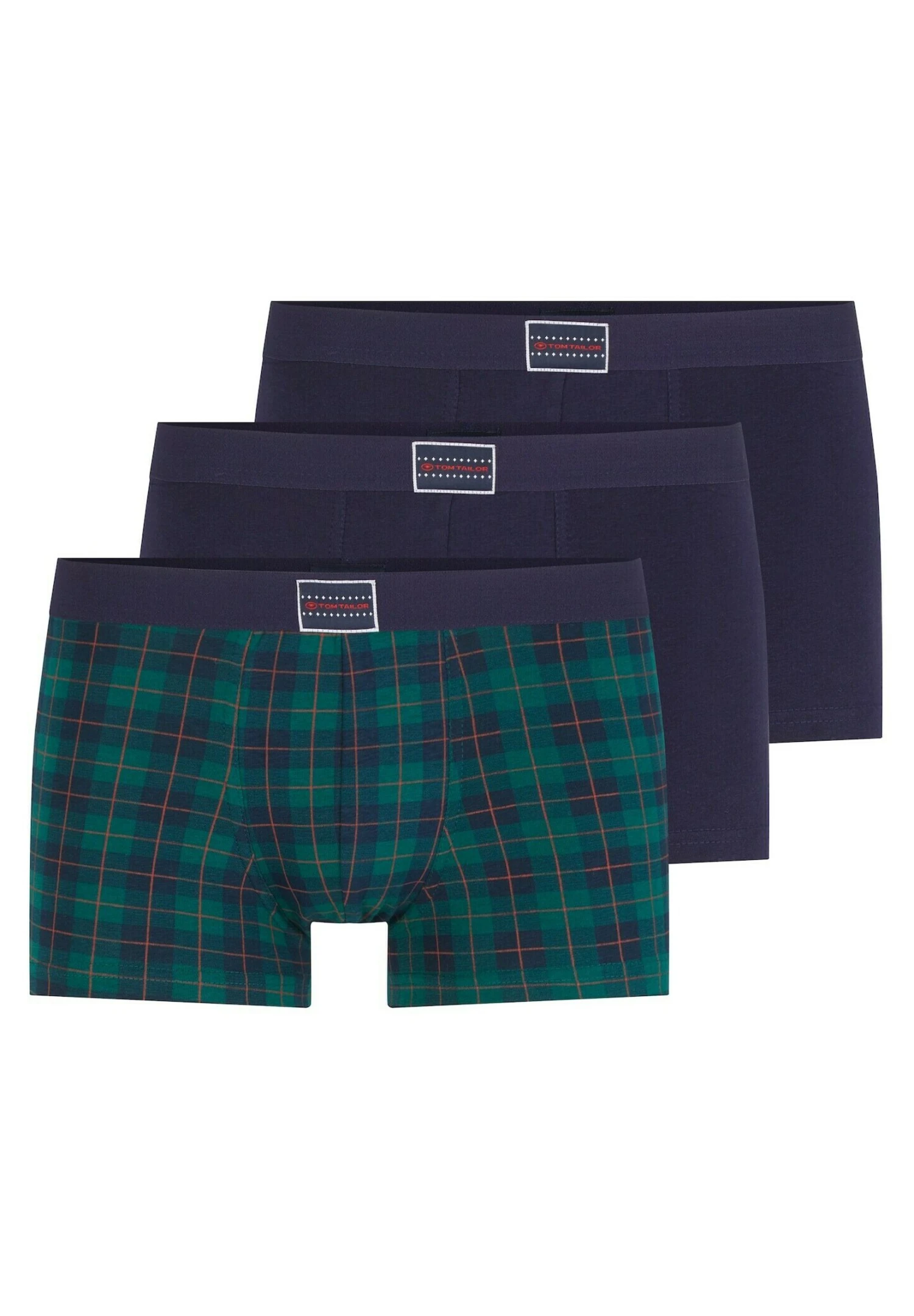 Tom Tailor 3Er Pack - Onderbroeken - Green Dark Check 3 Tom Tailor 3Er Pack - Onderbroeken - Green Dark Check