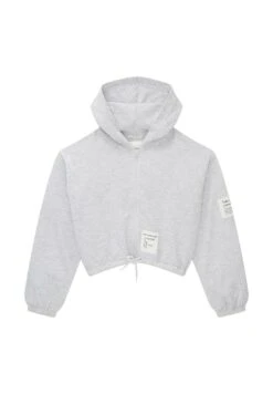 Tom Tailor Mit Kapuze  - Sweater Met Rits - Light Stone Grey Melange
