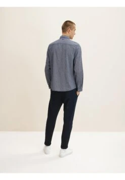 Tom Tailor Overhemd - Navy White Structure -Tom Tailor Winkel 6e2c198ebe5b4fa2aad854483172b5dd