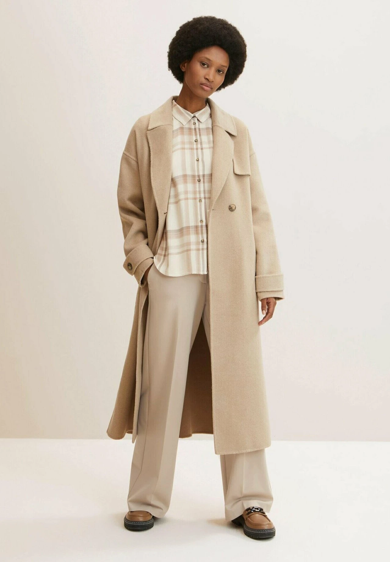 Tom Tailor Overhemdblouse - Beige Check 4 Tom Tailor Overhemdblouse - Beige Check - Afbeelding 2