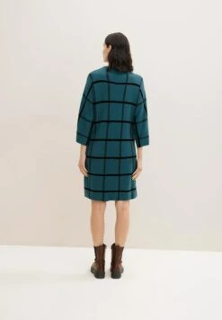 Tom Tailor Gebreide Jurk - Teal Blue Knit Check Design -Tom Tailor Winkel 6ea0b67f21b2407e8c5bfff011a08c02
