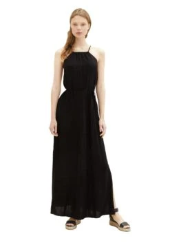 TOM TAILOR Denim American Neckline - Maxi-Jurk - Deep Black -Tom Tailor Winkel 6ec7d24fce954a7aad94bd25be0865d9