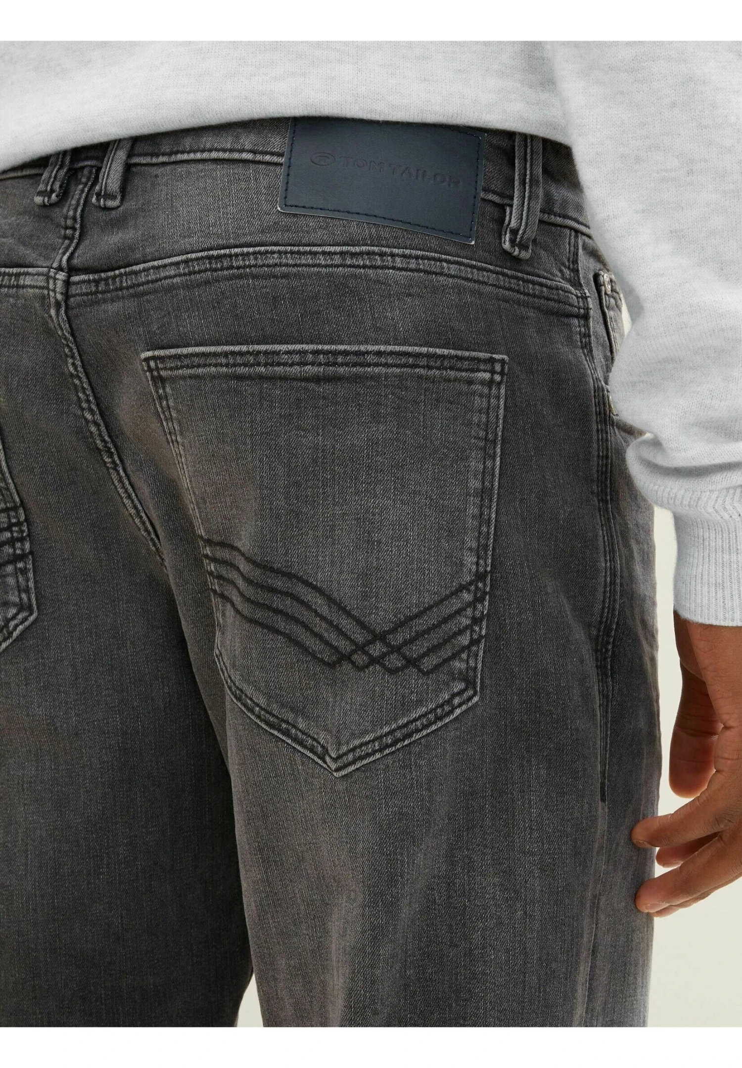 Tom Tailor Long - Straight Leg Jeans - Stone Grey Denim 6 Tom Tailor Long - Straight Leg Jeans - Stone Grey Denim - Afbeelding 4