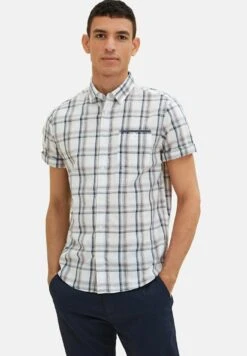 Tom Tailor Mit Karomuster - Overhemd - Off White Colorful Check