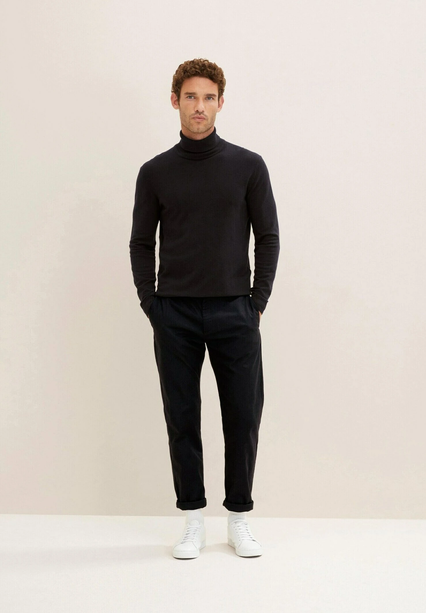 Tom Tailor Broek - Navy Black Dobby 8 Tom Tailor Broek - Navy Black Dobby - Afbeelding 6