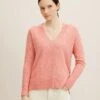 TOM TAILOR Denim Cosy V-Neck- Trui - Peach Pink Melange 2 TOM TAILOR Denim Cosy V-Neck- Trui - Peach Pink Melange -Tom Tailor Winkel 7026351f9c4c476f88d3b291bd867a36