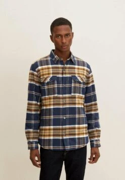 Tom Tailor Regular Fit Mit Karomuster - Overhemd - Navy Brown Big Check