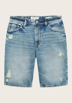 TOM TAILOR Denim Jeansshort - Destroyed Light Stone Blue Den -Tom Tailor Winkel 718d1ad7999b45f18d400bf94cbc2823